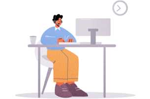 ヘルプデスクのイラスト画像